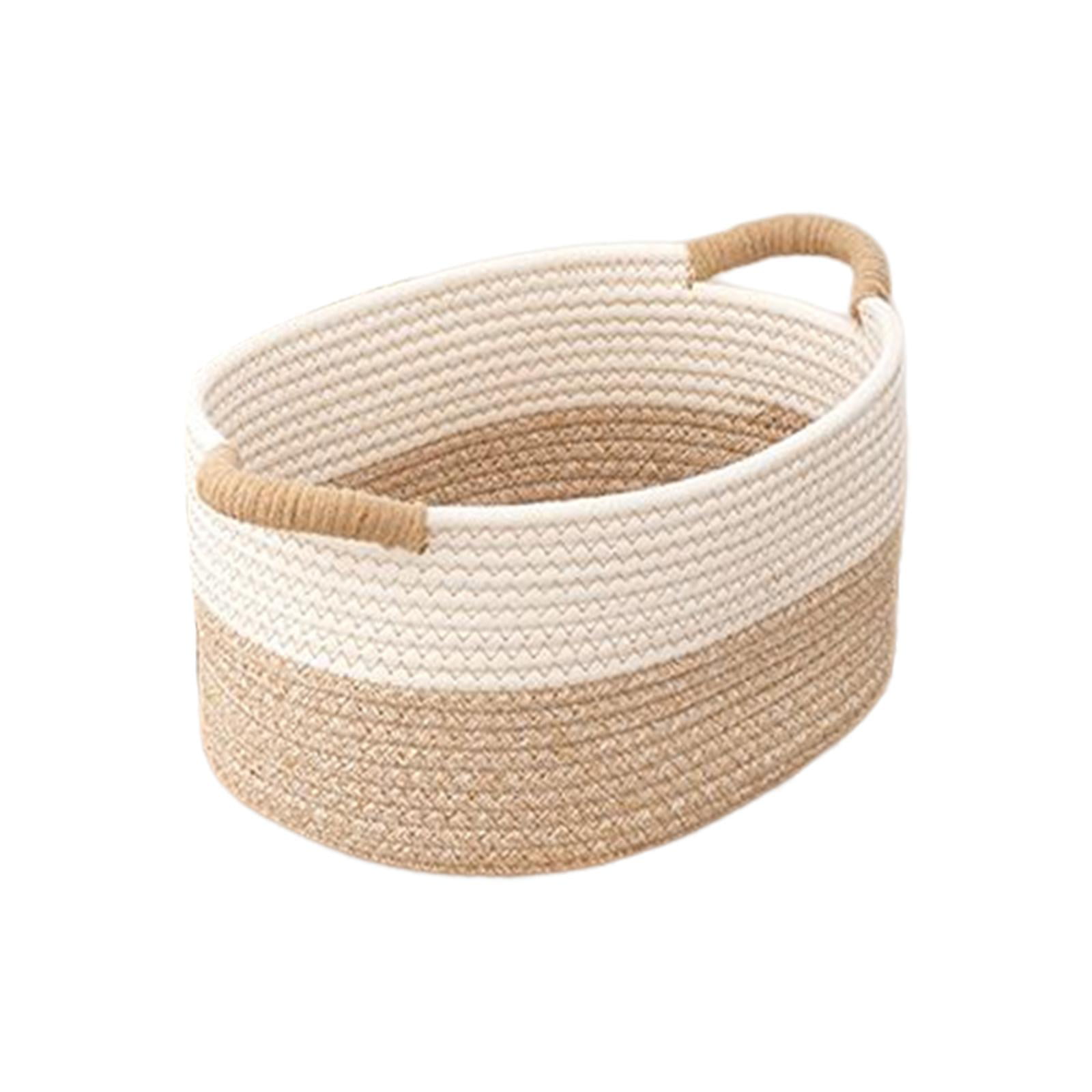 Cotton Rope Woven Desk Storage Basket - Shop Online on roomtery
