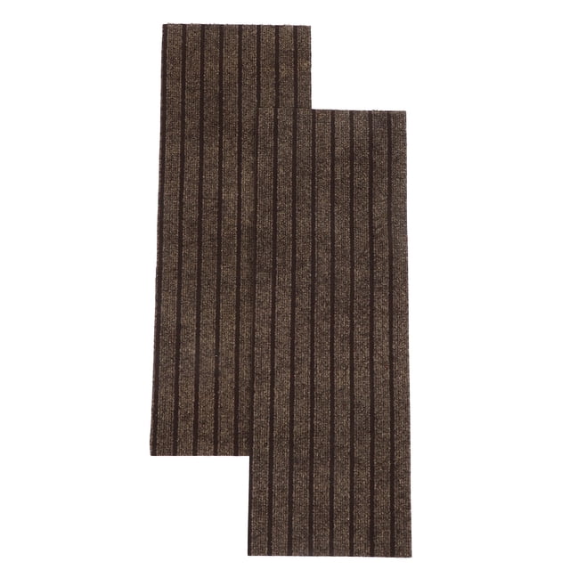Raindrops 2Pcs Easy Install Non Slip Stair Runner Pads Coffee Polyester Stair Mats for Home