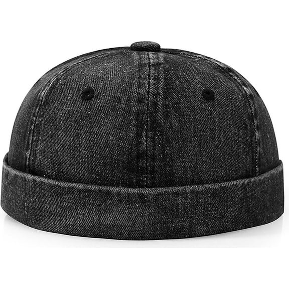 Brimless Dome Hats for Women Men Sailor Beanie Cap Vintage Docker Hat