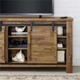 thumbnail image 4 of Modway Cheshire 71" Rustic Particleboard Sliding Door TV Stand in Walnut, 4 of 10