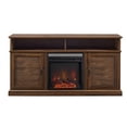 thumbnail image 6 of Manor Park Traditional Fluted Door Fireplace TV Stand, Dark Walnut, 6 of 9