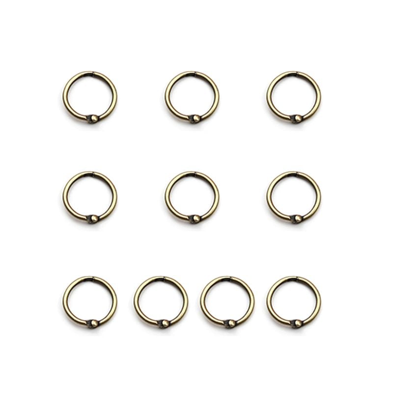 HeroNeo 10Pieces Metal Binder Rings Small Large Loose Leaf Binder Rings