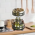 thumbnail image 3 of 1pack 2-Tier Premium Metal Spice Rack - Effortless 360° Rotating Organizer - Space-Saving Design For Kitchen, Dining, Bathroom - Versatile Home Kitchen Essential, Utility Racks, 3 of 8