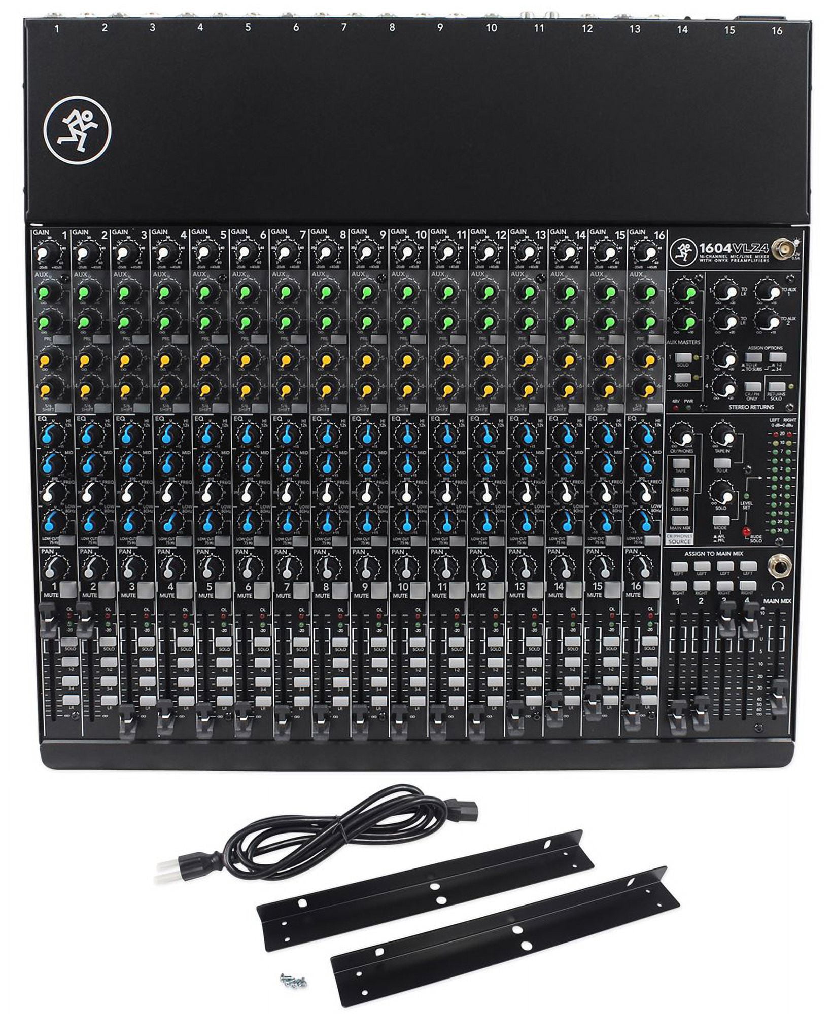 Mackie 1604VLZ4 Mixer 16-Channel Compact Analog w/ 16 ONYX Preamps+Wireless Mics