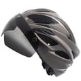 thumbnail image 1 of Yuarrent Casco de bicicleta de carretera PC con luz trasera LED: visibilidad durante los paseos nocturnos Casco de ciclismo EPS Seguridad de Ciclismo negro titanio, 1 of 6