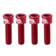 thumbnail image 2 of Tornillo de Aleación De Aluminio Sunnimix 4pcs Carretera Bicicleta Manillar Tallo M5 * 17 Mm Rojo, 2 of 8