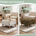 thumbnail image 6 of Xoenoiee Sunflower Butterfly Print Square Ottoman Cover Stretch Washable Ottoman Slipcovers Elastic Foot Stool Foot Rest Protector for Living Room Bedroom, L, 6 of 7