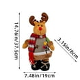 thumbnail image 2 of Wadada Christmas Shelf Sitters Plush Santa Snowman Decorations Reindeer Christmas Table Fireplace Decorations Xmas Sitting Figurines Ornament for Indoor Home Decor (Elk), 2 of 6