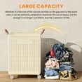 thumbnail image 4 of Foldable Multi-Functional Plastic Laundry Basket, Portable Clothing Storage Bin with Wheels, Large Size, Suitable for Balcony, Bathroom, and Bedroom, 4 of 10
