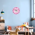 thumbnail image 2 of Unicorn Clock for Girls Bedroom - Pink Wall Clock Battery Operated 12 Inch - Glass Wall Clock Silent Non-Ticking, 2 of 7