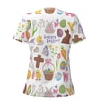 thumbnail image 4 of Naloa Happy Easter1 Print T-Shirts Short Sleeve V Neck Tees for Women Fashion Tops Trendy Lightweight Soft Casual Summer Outfits Clothes, 4 of 5