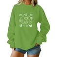 thumbnail image 4 of Dgankt Womens Tops Valentines Sweatshirt Women Oversized Love Heart Shirt Pullover Valentine's Long Sleeve Tops S-2XL, 4 of 5