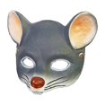 thumbnail image 2 of Máscara de media cara de ratón 3D para disfraz, cosplay, protector facial, máscara de animal de rata para carnaval Gris oscuro, 2 of 9