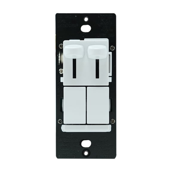 Legrand Pass & Seymour LSCLDC163PWCCV4 450W LS Series Preset Dimmer Light Switch for Dimmable LED and CFL Bulbs Plus 1.6A Fan Control, Single Pole/3-Way, White (1 Count)