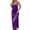 Purple, variant on Iyufng Women's Summer Dresses Backless Satin Spaghetti Straps Long Dress
