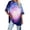 A-Purple134, variant on Cosmic Cloud Oversized Tunic For Women Drop Shoulder Galaxy Star Print Tee Lightweight Casual Loungewear Top