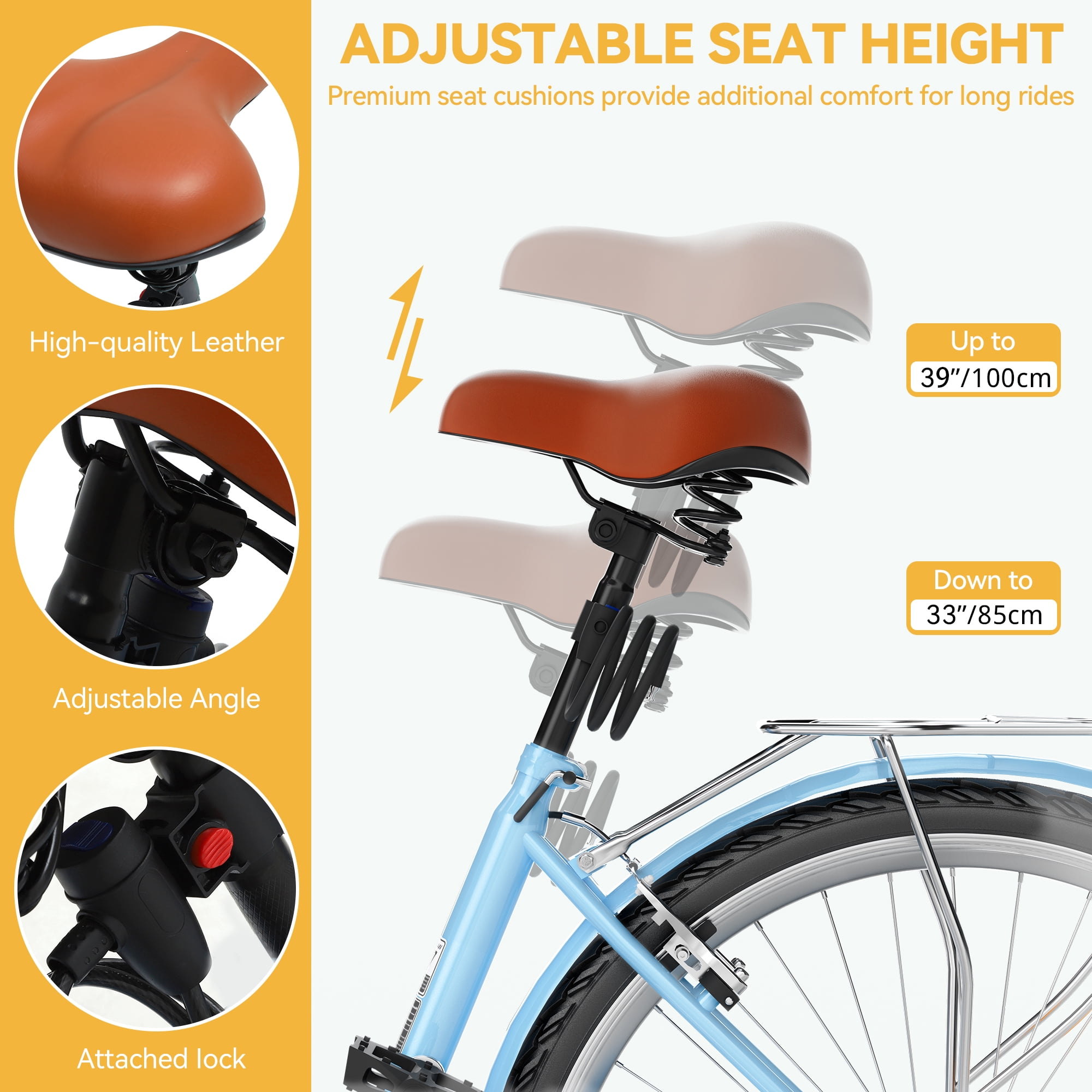 Dextrus Adjustable Sea Women's 26" Cruiser Bike
