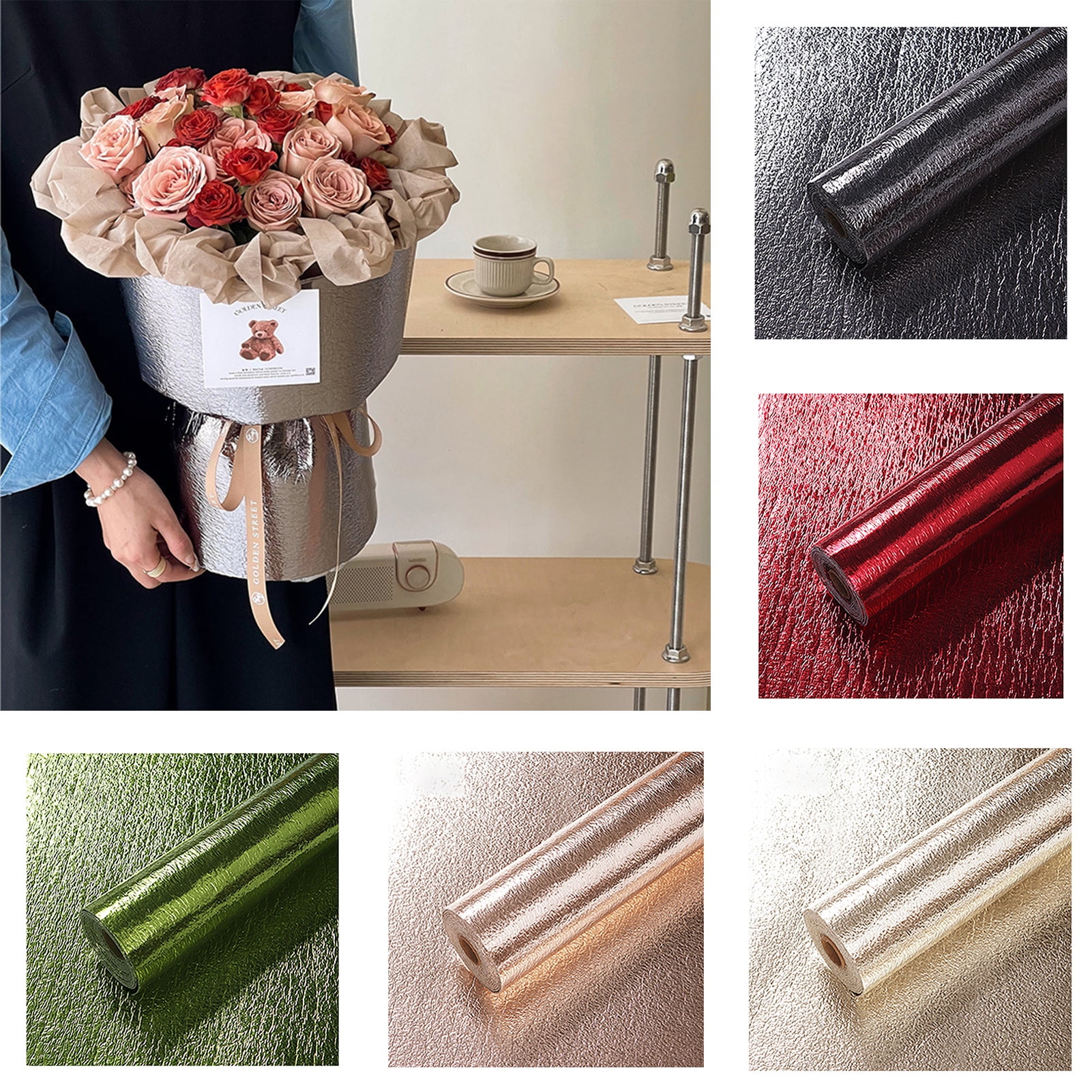 Leather Round Bouquet Wrapping Paper, Flower Wrapping Material, Valentine's  Day, Bv Grain, 1.4 m