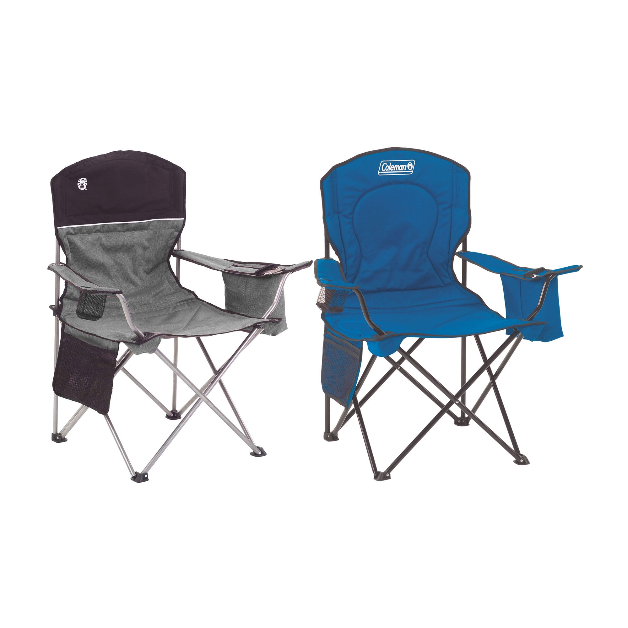 Coleman 2000020256 Portable Comfort Cup Holder Oversized Quad Chair w/ Cooler 