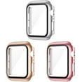 thumbnail image 1 of 3 Pack Case With Tempered Glass Screen Protector For Apple Watch 42Mm Series 3/2/1, Slim Guard Bumper Full Coverage Hd Ultra-Thin Cover Compatible With Iwatch 42Mm, 1 of 5