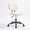 White/18.50 x 27.10 x 33.80 inch, variant on Alvantor Office Chair, Adjustable Height 360° Swivel Rolling Computer Task Chair without Arms, White/Orange/Black