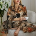 thumbnail image 6 of Lsque Vintage Shiba Inu Art Pattern Long Sleeve Pajama Set for Women - Soft 2-Piece Sleepwear and Loungewear Set with Pockets, Comfy Nightwear-Large, 6 of 7