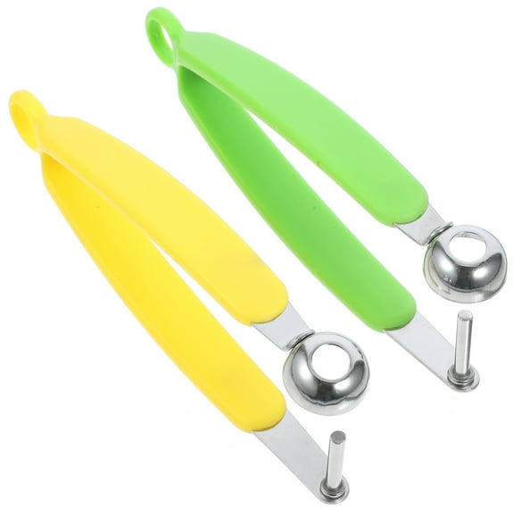 GOOHOCHY 2Pcs Reusable Olive Pitter Core Removers for Household Users with Stainless Steel and PP Material