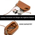 thumbnail image 4 of Shoulder Clutch Purse for Women, Designer Small Dumpling Chain Bag, Soft Ruched Crossbody Bag, 4 of 5