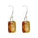 thumbnail image 3 of Juego de aretes y cadena con dije corte Esmeralda, plata mexicana ley .925, Topacio, 3 of 4