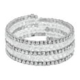 thumbnail image 3 of 2028 Jewelry Clear Crystal Rich Cut Coil Bracelet, 3 of 3