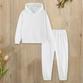 thumbnail image 2 of newwalpole Fall Outfits for Toddler Girl Boy Long Sleeve Top and Long Pants Set Toddler Sweatsuits White for Size 2-3 Years, 2 of 6
