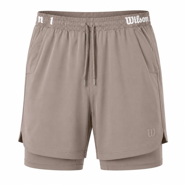 Short con Biker Wilson para Hombre Runline Color Beige Talla G