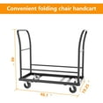 thumbnail image 4 of Commercial Folding Chair Cart - L-Shape Design Holds 25 Chairs, 300lb Working Load Metal Cart w/Locking Wheels for Events & Venues, 4 of 7