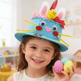 thumbnail image 6 of Sktrjpolfis Easter DIY Bunny Hat Blue Cloth 9.64x3.54 in Easter Party Craft Supplies for Children, 6 of 6