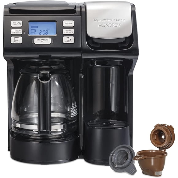 Refurbished Hamilton Beach 49902 FlexBrew Trio Single Serve Coffee Maker, Black