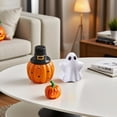 thumbnail image 4 of Halloween Decorations, Mini Resin Figures, White Ceramic Floating Ghost with Solid Color for Desktop Mini Garden Or Terrarium, Moe Grain Ornament, 4 of 6