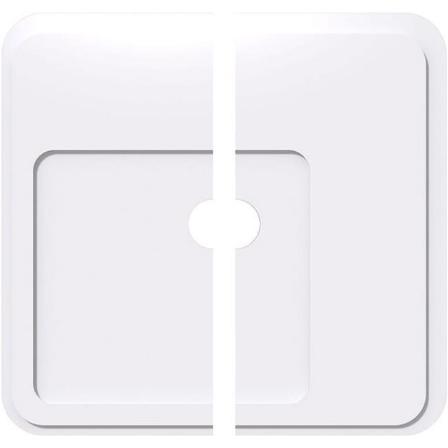 Ekena Millwork CMP34LN2-04000 34 Po OD x 4 Po ID Carré Lucan Architectural Grade PVC Contemporain Médaillon de Plafond - 2 Pièces