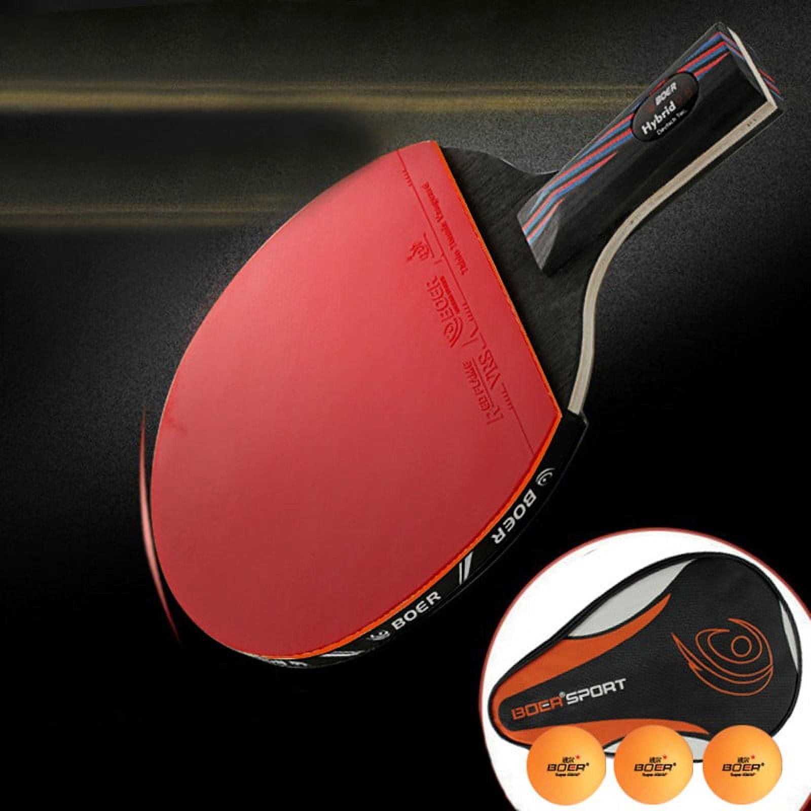 BOER Table Tennis Racket Bat Professional Training+Balls +Cover+Protective Film