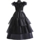 thumbnail image 3 of NWZSM-Vestidos de Carnaval Addams para niña, traje de Cosplay para niño adolescente, Vestidos de noche de fiesta de malla, 5, 10 y 14 años, novedad de 2023, 3 of 5