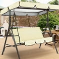 thumbnail image 3 of Joernso Garden Swing Waterproof Canopy Replacement Simple Installation Waterproof UV-proof Outdoor Patio Swing Sun Shade Seat Cover Set, 3 of 8
