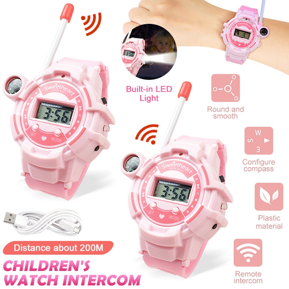 LNKOO 2Pack Kids Walkie Talkies Watches Outdoor Toys TwoWay Radios