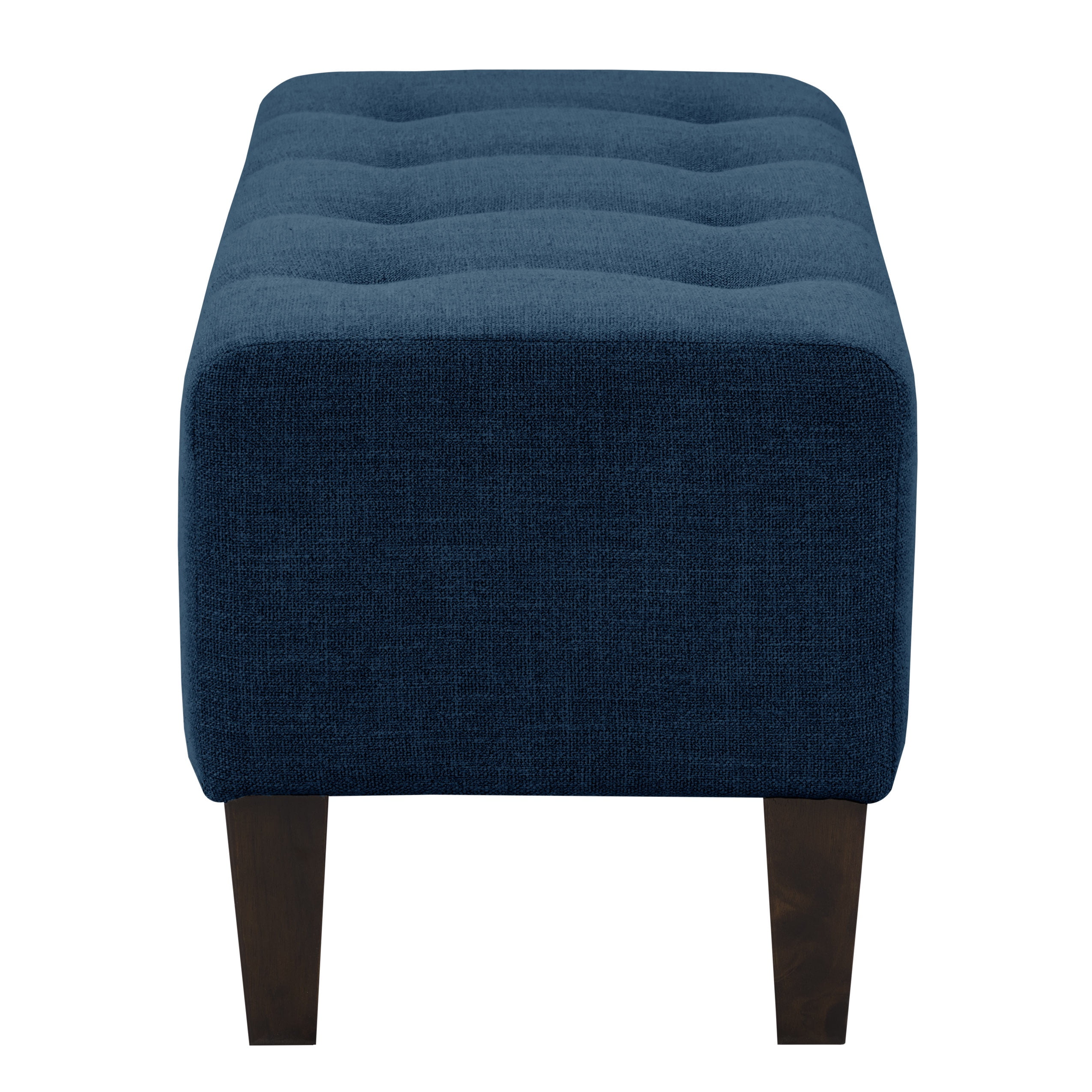 CorLiving Rosewell Fabric Button-Tufted Accent Bench with Wood Legs