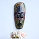 thumbnail image 4 of Máscara tribal decorativa, arte de puntos, isla africana, mano, tropical, jamaiquina, tribal, colorida 25cm, 4 of 8
