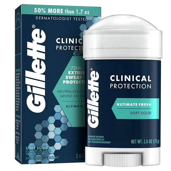 Gillette Clinical Antiperspirant Deodorant for Men, Ultimate Fresh Scent, Advanced Solid, 2.6 Ounce (Packaging May Vary)