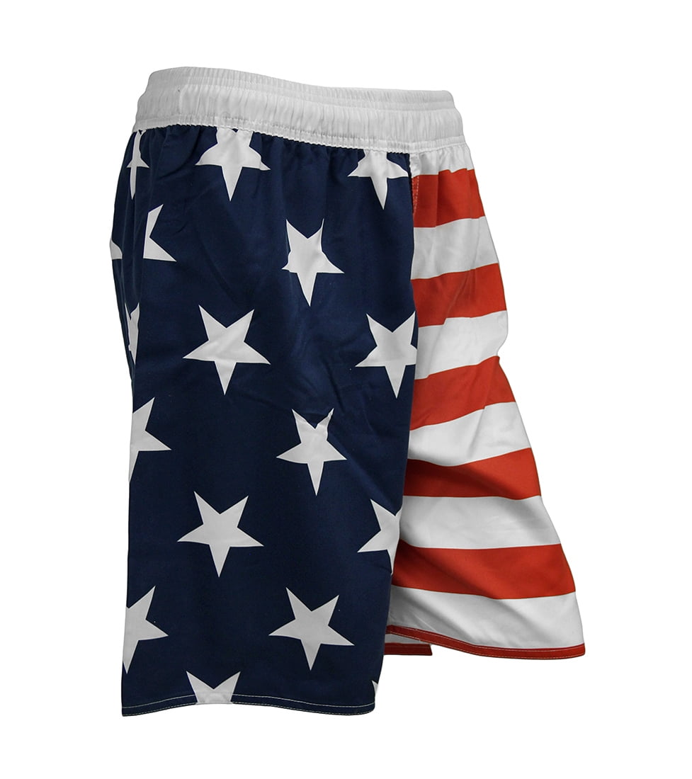 AA WIU American Flag Dont Tread On Me Mens Novelty Quick Dry Swim Trunk Drawstring Beach Board Shorts Swimwear