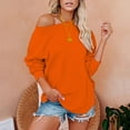 thumbnail image 5 of Juebong Womens Off Shoulder Sweatshirt Long Sleeve Pullover Top Casual Loose Cute Sweatshirts Sweaters Hooded Blouses Tops, 5 of 5