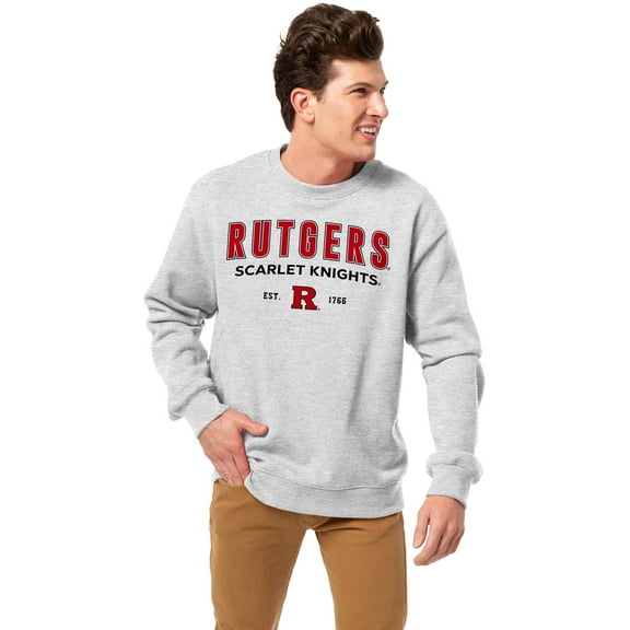Men's-League Collegiate Wear  Heather Gray Rutgers Scarlet Knights Essentials 2.0 Pullover Sweatshirt