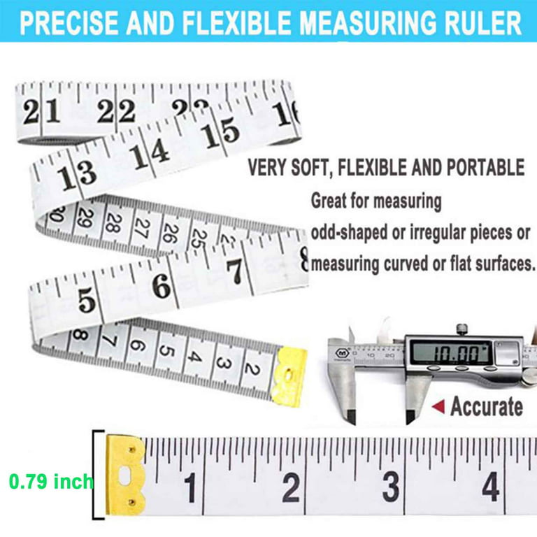  Soft Measuring Tape, Sewing, Seamstress, 60inch, Measuring Tape  Body, Bra, Waist, Head, Cloth, Knitting, Flexible Ruler, Weight Loss, Dual,  Centimeters, White : Arts, Crafts & Sewing