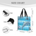 thumbnail image 3 of Pofeuu Dolphin Print Tote Bag for Women,Hobo HandBags with Zipper,Large Capacity Casual Shoulder Handbags with Inner Pockets, 3 of 7