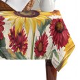thumbnail image 4 of Sunflower Farmhouse Table Cloth Waterproof Tablecloths, Spring Summer Retro Butterfly Flowers Tablecloth Dining Table Cover for Kitchen Party Tabletop Outdoor, Rectangle Tablecloth 52x70 Inch, 4 of 9